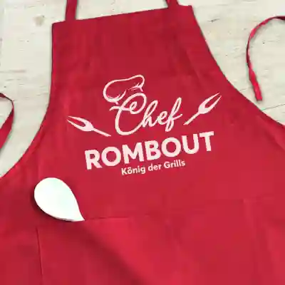 Personalisierte Küchenschürze - König des Grills
