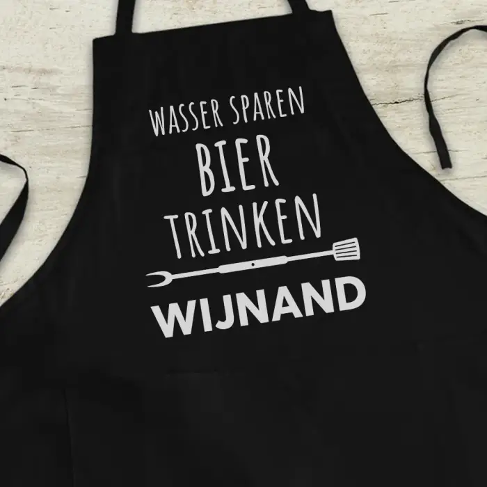 Personalisierte Küchenschürze - Wasser sparen