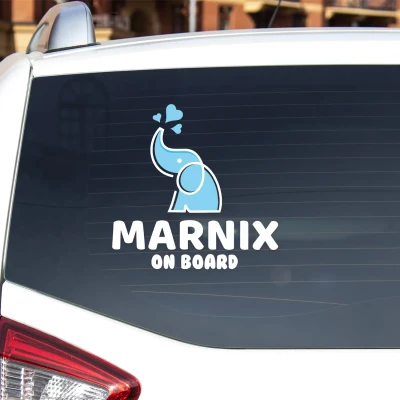 Autoaufkleber - Elefant BLAU