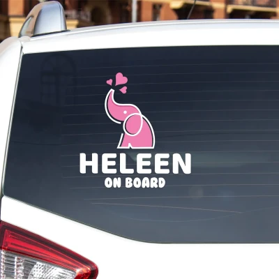 Autoaufkleber - Elefant ROSA