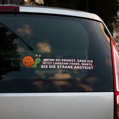Autoaufkleber - Lustig mit einer Schnecke