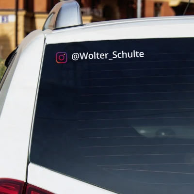 Set aus zwei farbigen Instagram-Aufklebern