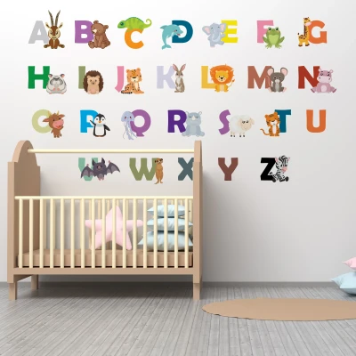 Set Aufkleber für das Kinderzimmer Alphabet