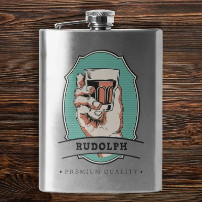 Spezielle Taschenflasche mit Namen