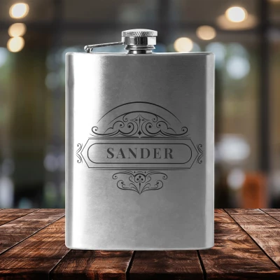 Taschenflasche mit personalisiertem Namen