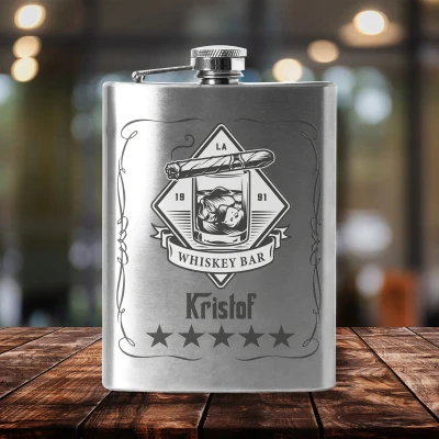 Personalisierte Taschenflaschen - Whiskey bar
