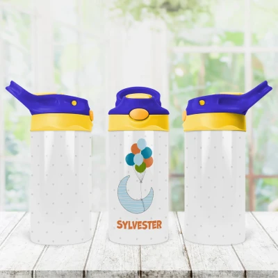 Flaschen für Kinder - Mond mit Ballons