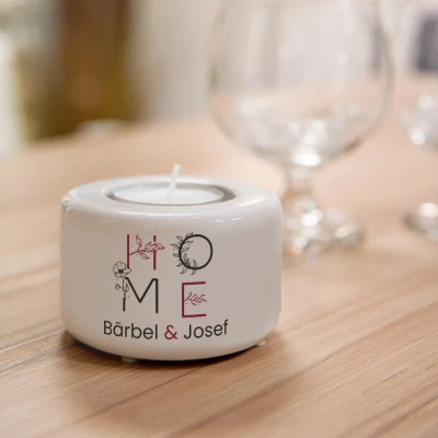 Personalisierter Keramik-Kerzenhalter - Zuhause