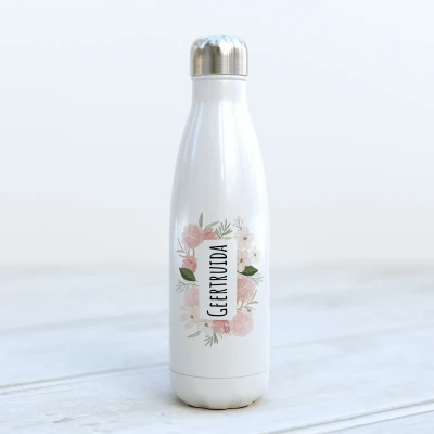 Personalisierte Flasche - Floral