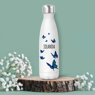Personalisierte Flasche - Schmetterlinge