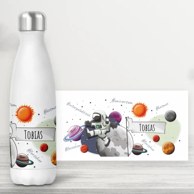 Personalisierte Flasche - Weltraumforscher