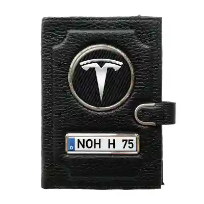 Geldbörse mit Geldfach mit Clip - Tesla