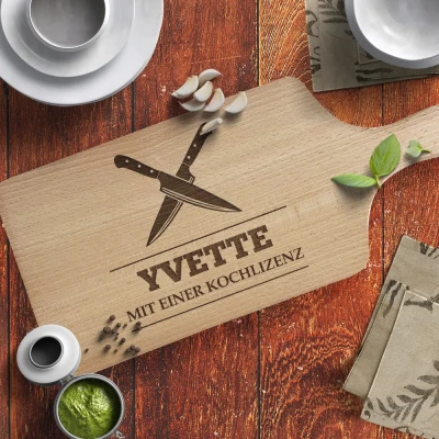 Schneidebrett - Mit einer Kochlizenz