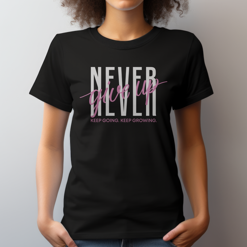 Personalisierte T-Shirt - Gib niemals auf