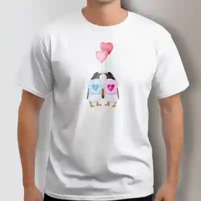 Personalisiertes Herren-T-Shirt – Pinguine