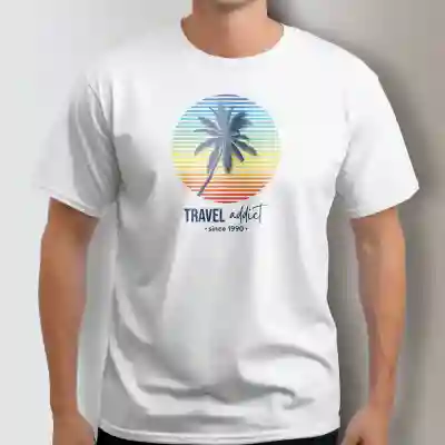 Personalisiertes Herren T-Shirt - Reise-Süchtiger