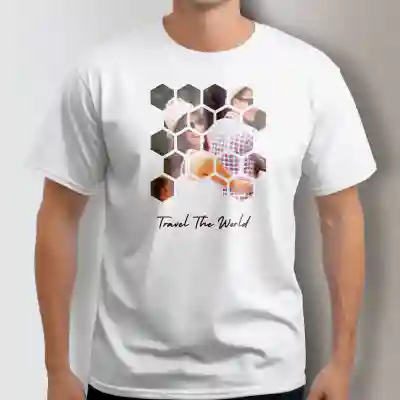Personalisiertes Herren T-Shirt - Reise um die Welt