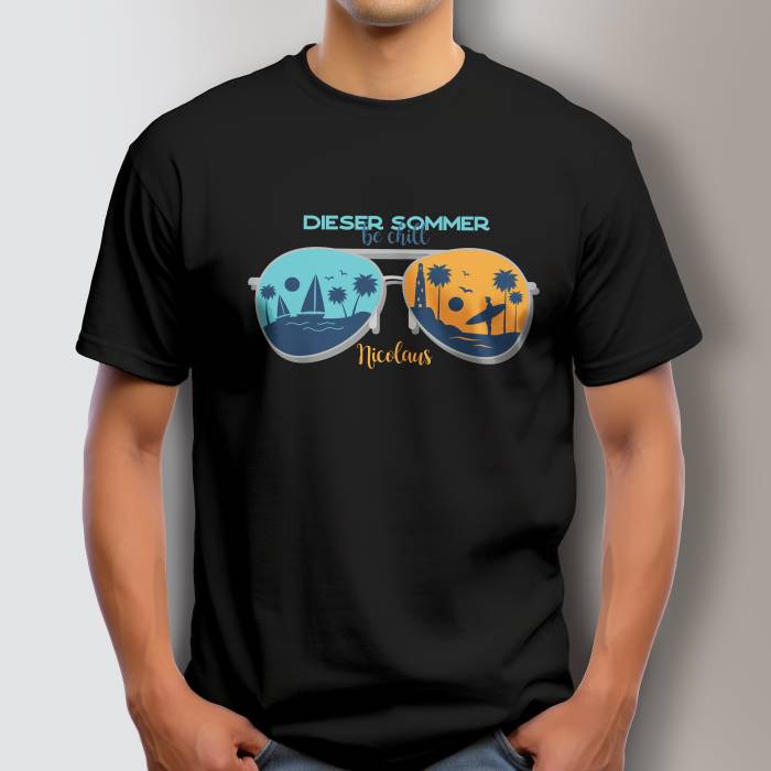 Personalisiertes Herren T-Shirt - Sonnenbrille