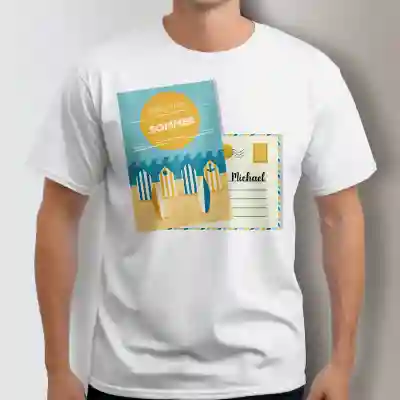 Personalisiertes Herren T-Shirt - Willkommen Sommer