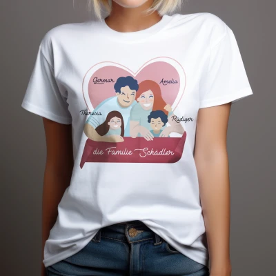 Personalisierte T-Shirt - Familie