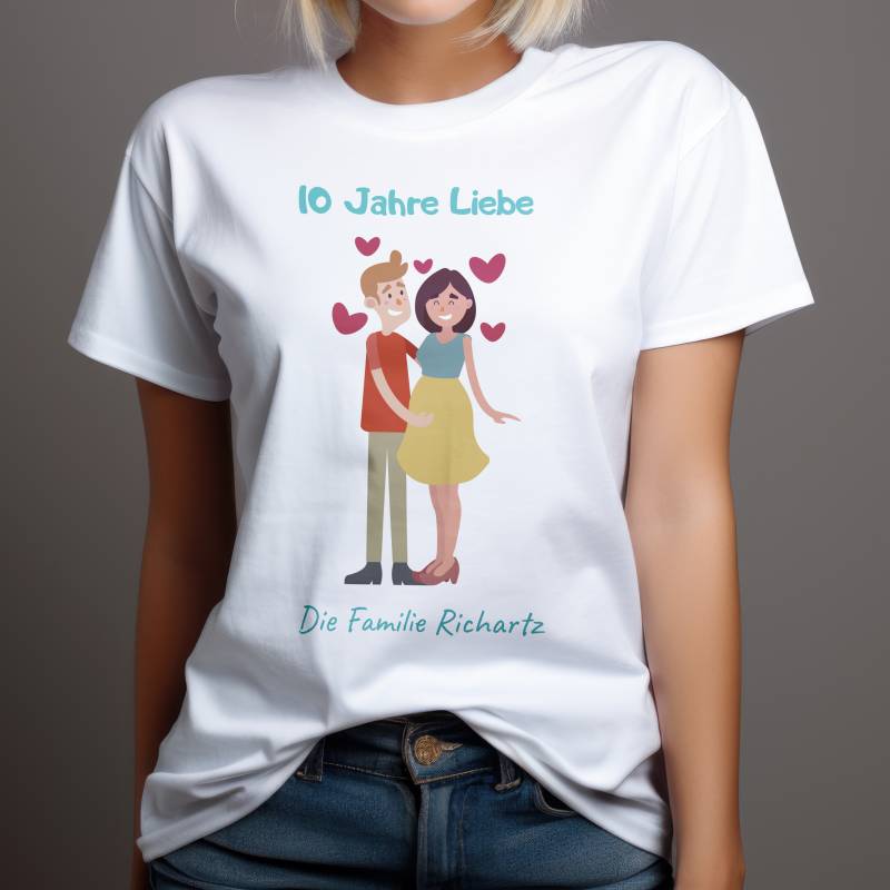 Personalisierte T-Shirt - Jahre der Liebe