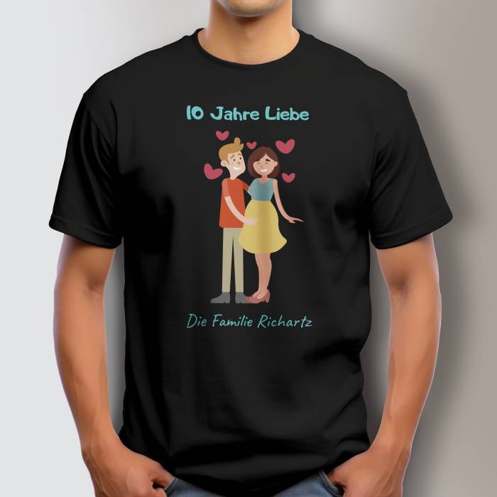 Personalisierte Damen T-Shirt - Jahre der Liebe