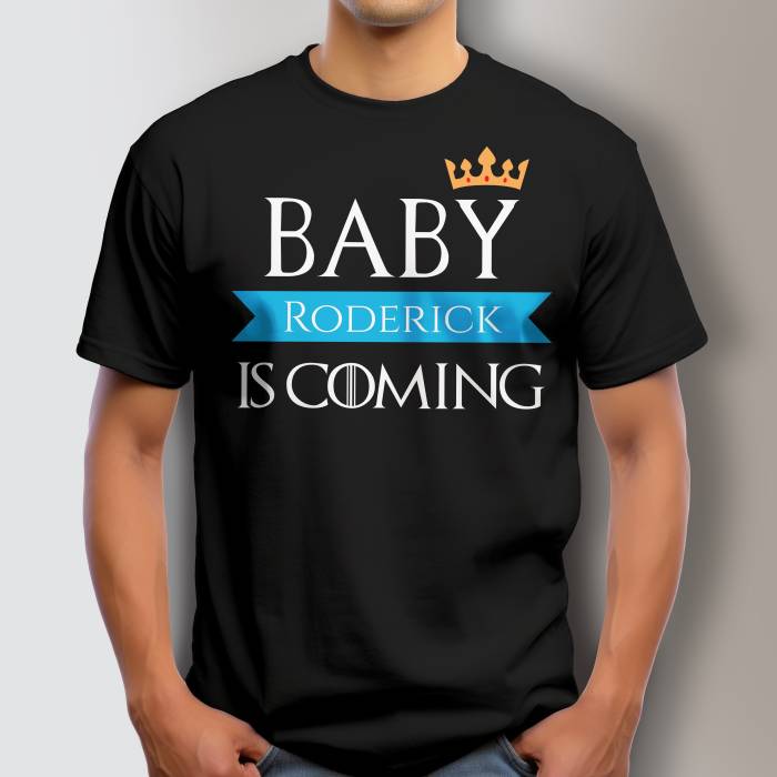 Personalisierte T-Shirt - Das Baby kommt