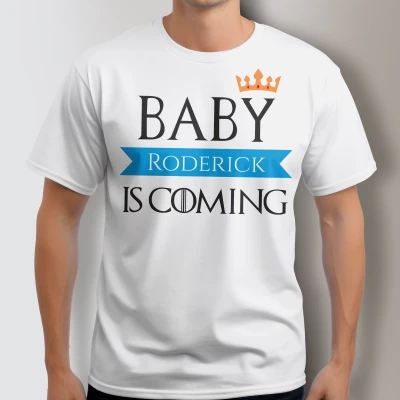 Personalisierte T-Shirt - Das Baby kommt