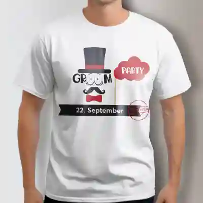 Personalisiertes T-Shirt für den Junggesellenabschied - Bräutigamsparty