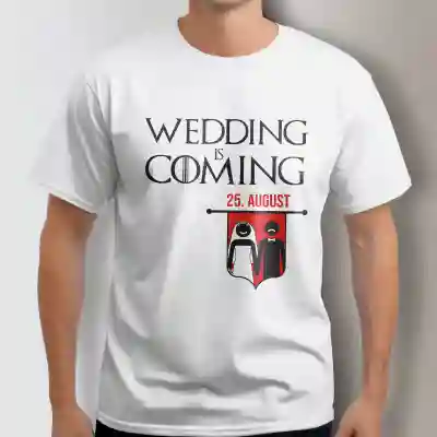 Personalisiertes T-Shirt für den Junggesellenabschied - Hochzeit naht