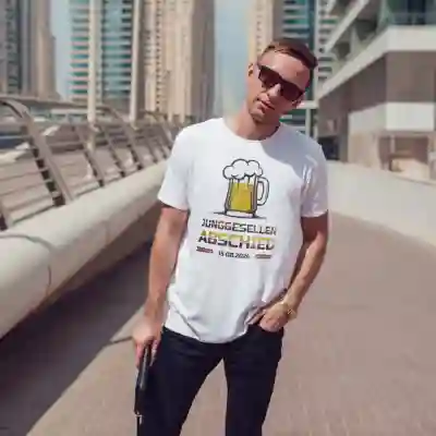 Personalisierte T-Shirt für den Junggesellenabschied - Bräutigamsbier