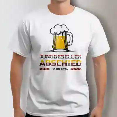 Personalisiertes T-Shirt für den Junggesellenabschied - Bräutigamsbier