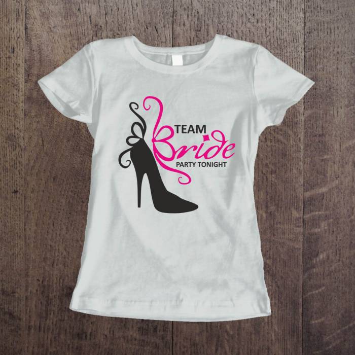 Personalisierte T-Shirt für den Junggesellinnenabschied – Party heute Abend