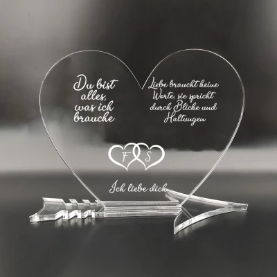 Personalisierte Herz-Trophäe