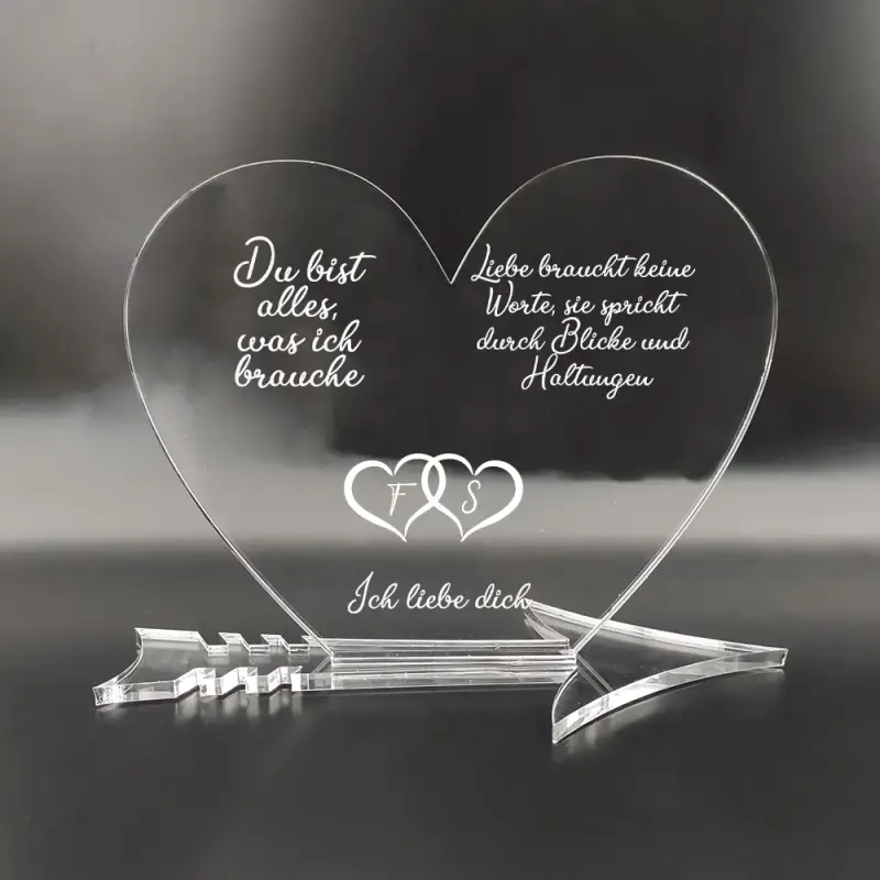 Personalisierte Herz-Trophäe
