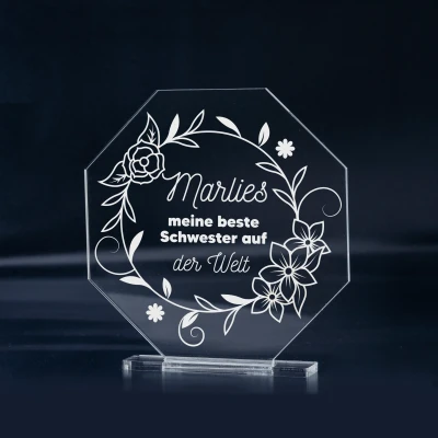 Personalisierte Trophäe - Beste Schwester