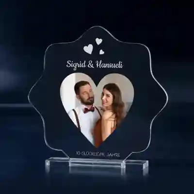 Personalisierte Trophäe - Herz