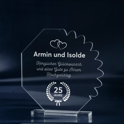 Personalisierte Trophäe - Für Silberhochzeit