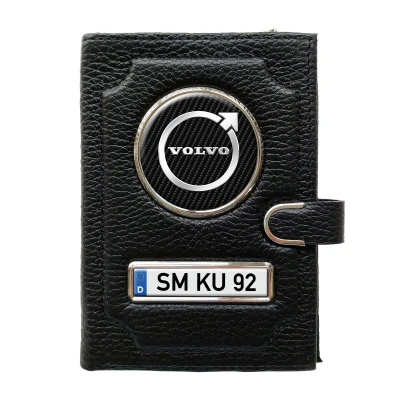 Geldbörse mit Geldfach mit Clip - Volvo Silver