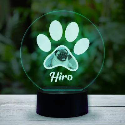 Personalisierte 3D LED-Lampe mit deinem Haustier