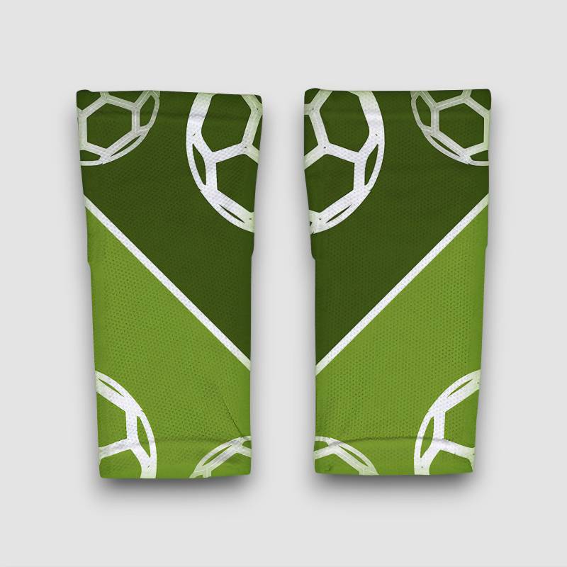 Grüne personalisierte Fußball-Kompressionsärmel
