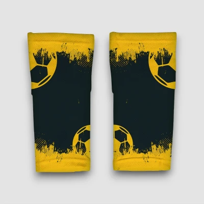 Personalisierte Fußball-Kompressionsärmel in Gelbtönen