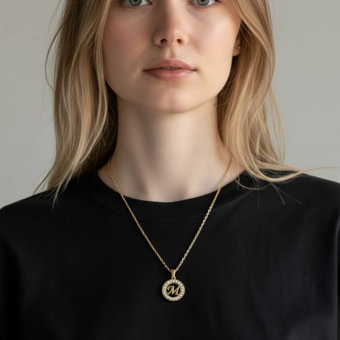 Personalisierte Halskette mit Initiale