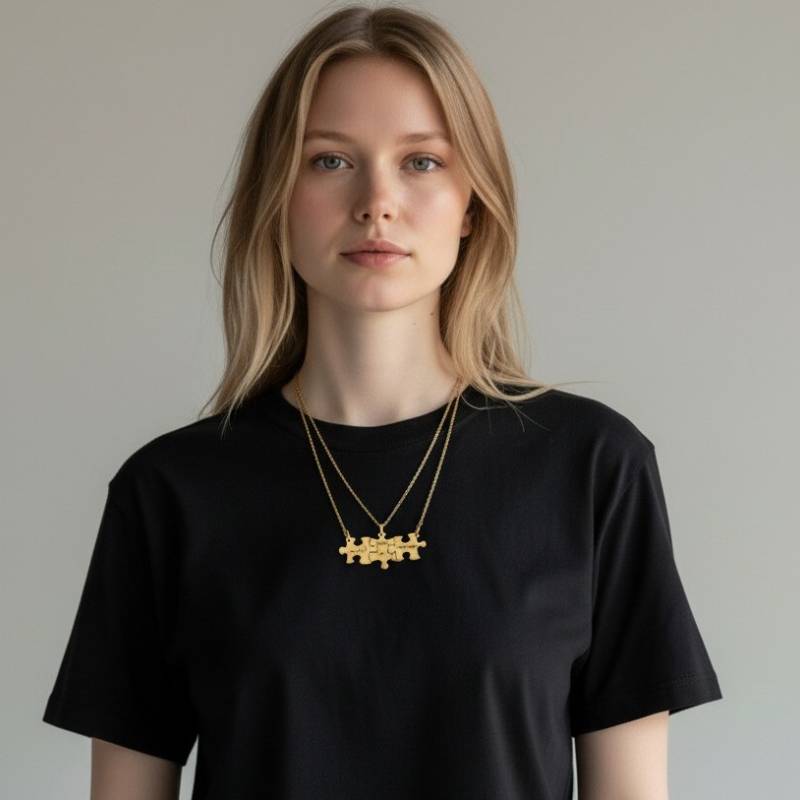 Personalisierte Puzzle-Halskette