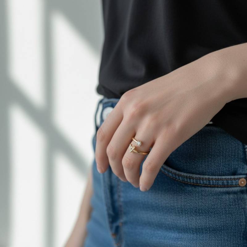 Personalisierter Ring mit Initiale