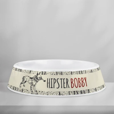 Personalisierter Hundenapf aus Kunststoff - Hipster