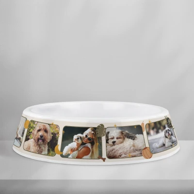 Personalisierter Hundenapf aus Kunststoff – Fotocollage