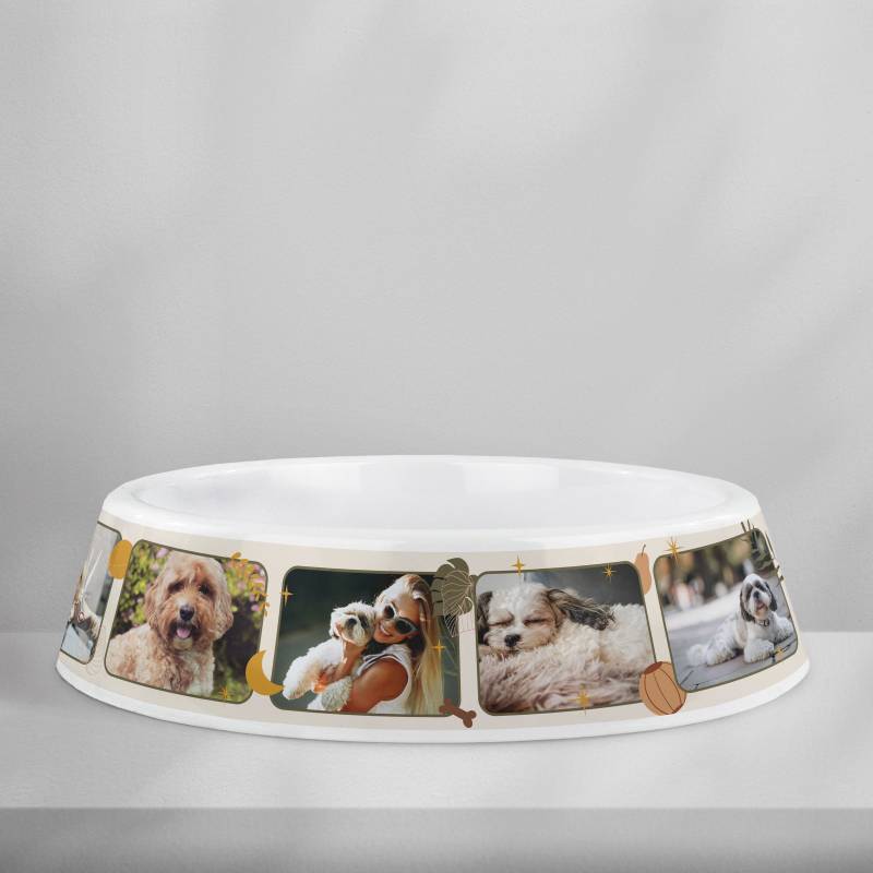 Personalisierter Hundenapf aus Kunststoff – Fotocollage
