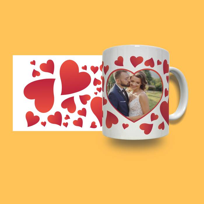 Personalisierte Tasse - Herz mit Foto