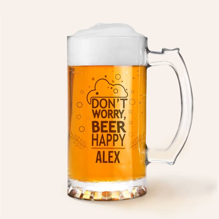 Personalisierter Bierkrug – Keine Sorge